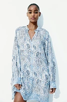 Robe tunique avec ceinture à nouer