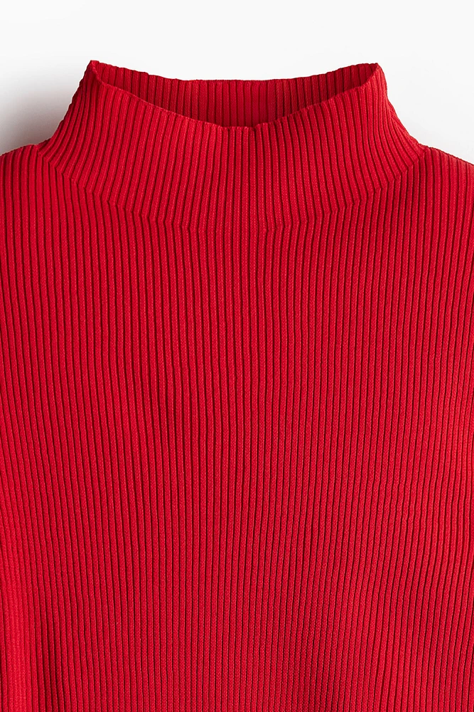 Rib-Knit Shoulder-Pad Top