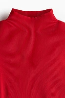 Rib-Knit Shoulder-Pad Top