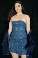 Denim Bandeau Dress