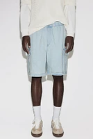 Loose Denim Cargo Shorts