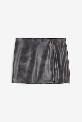 Slit-hem Mini Skirt