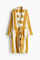 Striped Cotton Terry Bathrobe