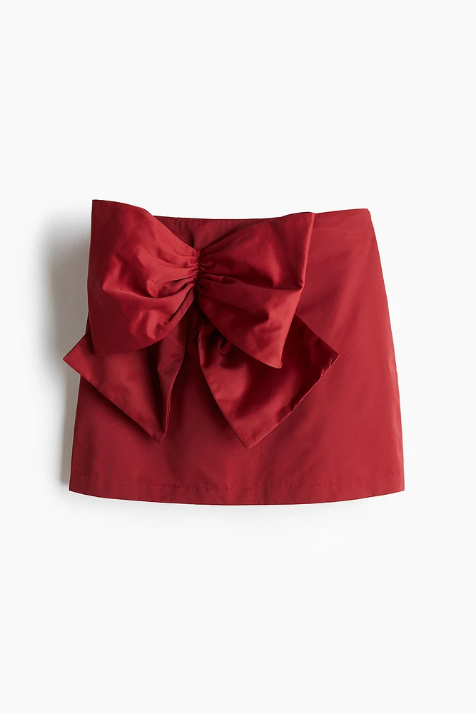 Bow-Front Mini Skirt