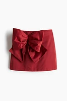 Bow-Front Mini Skirt