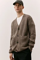 Regular Fit Rib-Knit Cardigan