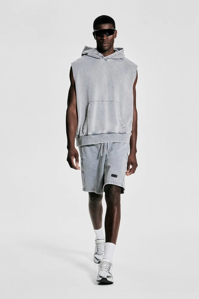 Loose-Fit Sleeveless Sports Hoodie