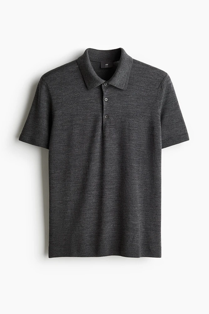 Slim Fit Wool Polo Shirt