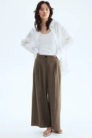Wide-Leg Ankle-Length Pants