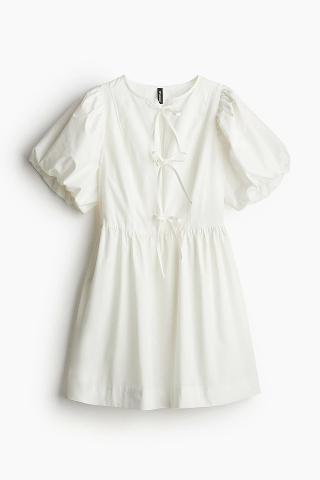 aje flourish mini dress Overflow Knotted Mini Dress-VIVID HIBISCUS / 4