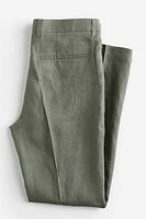 Slim Fit Linen Suit Pants