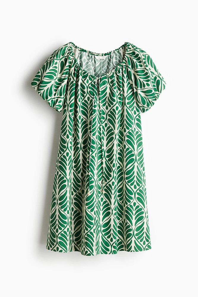 Drawstring-Neck Dress