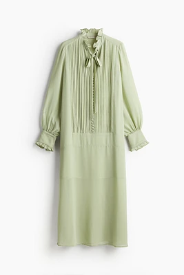 Chiffon Dress with Pintucks