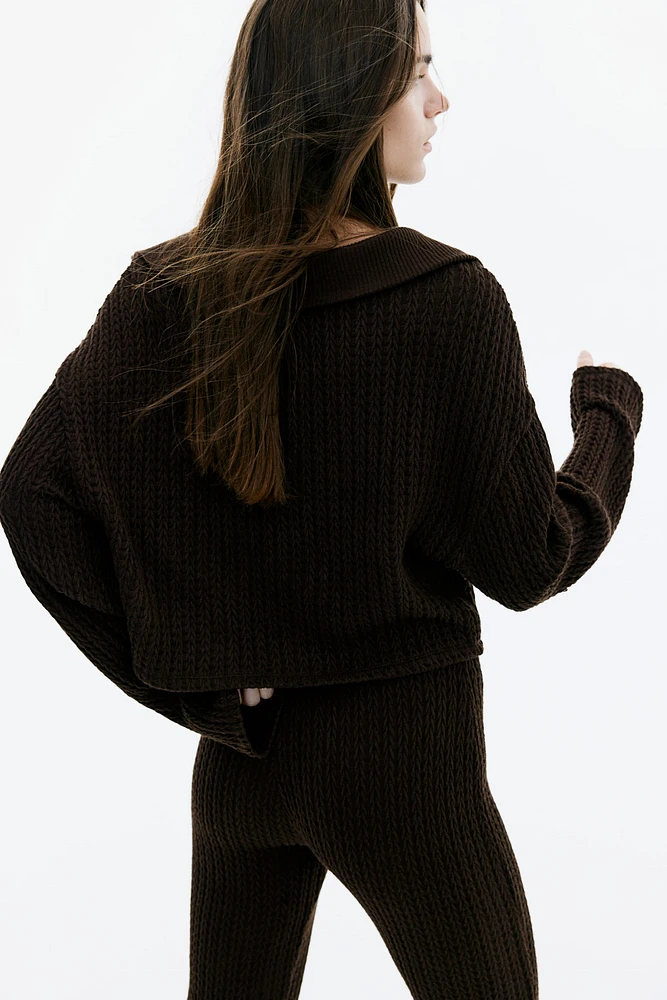 Oversized cable-knit-look jumper