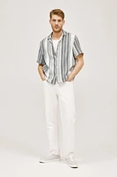 Regular Fit Textured-knit Resort Shirt