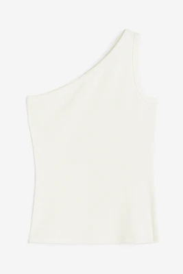 Ribbed One-shoulder Top