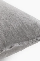 Housse de coussin en lin mélangé