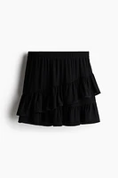 Flounced Mini Skirt