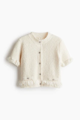 Bouclé-Knit Cardigan