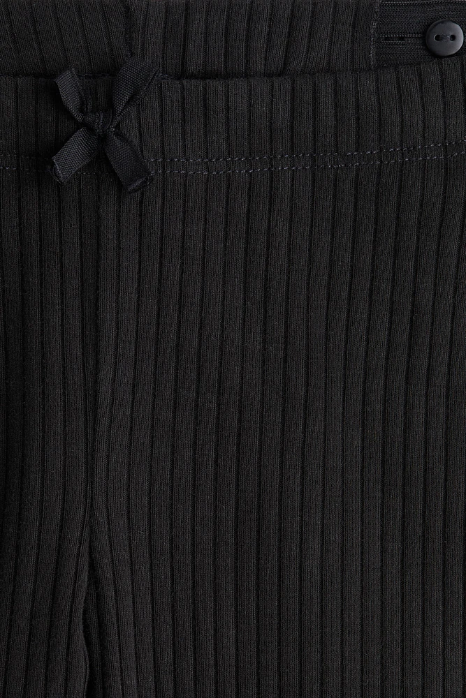 Ribbed Cotton Leggings