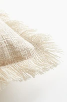 Housse de coussin en tissu flammé