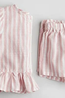 2-Piece Blouse and Shorts Set