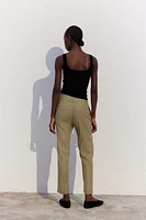 Linen-blend Pants