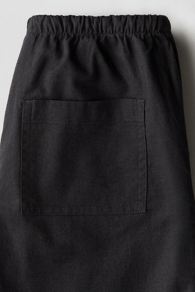 Linen-Blend Pants