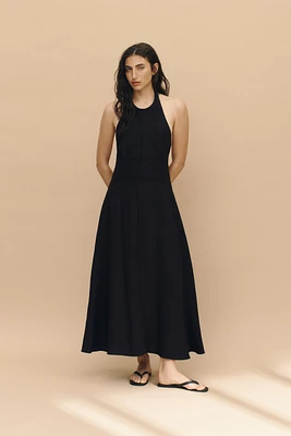Flared Halterneck Dress