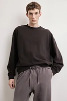 Loose Fit Washed Cotton Sweatshirt