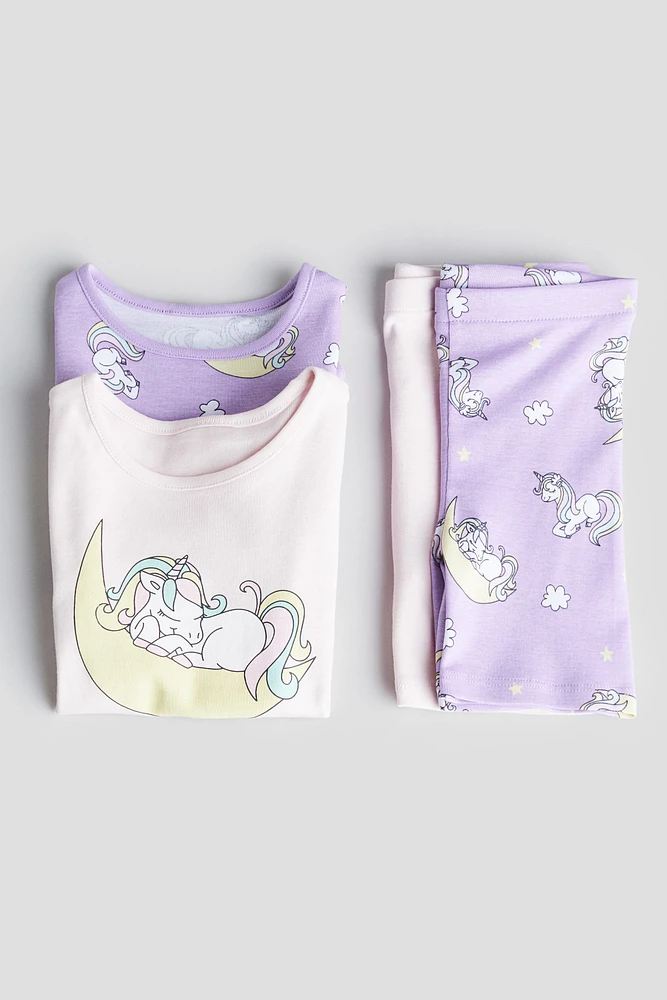 2-pack Printed Jersey Pajamas