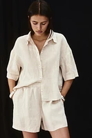 Pull-on Linen Shorts