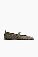 Straw Mary Janes