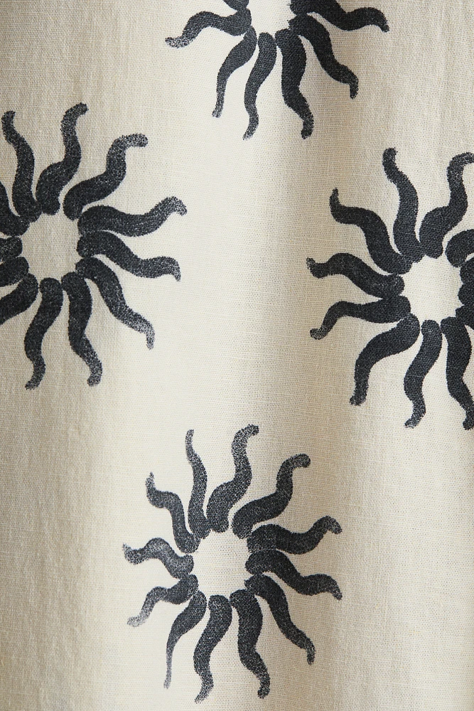 Pantalon en lin mélangé avec cordon de serrage