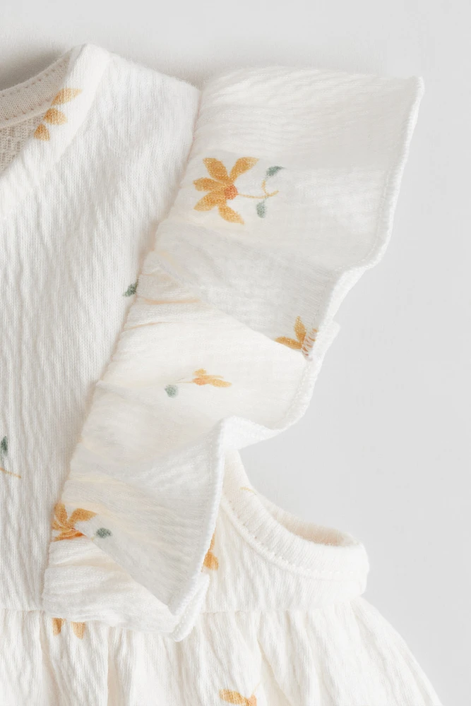 Ruffle-trimmed Bodysuit Dress