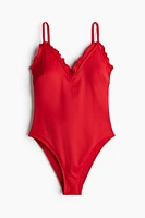 Ruffle-Trimmed Padded-Cup Swimsuit