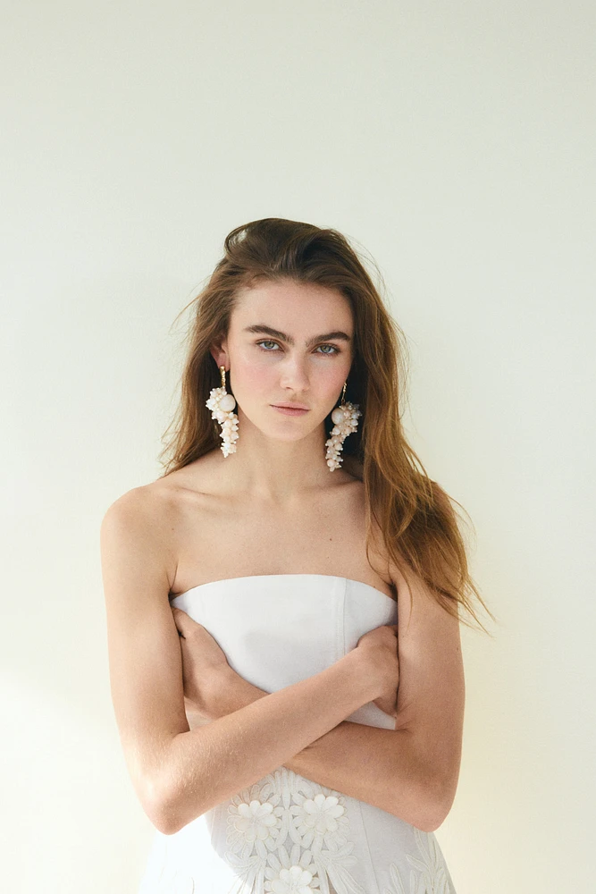 Appliquéd Bandeau Dress