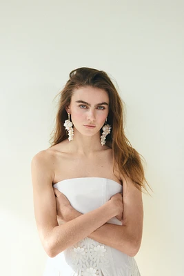 Appliquéd Bandeau Dress