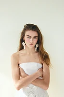 Appliquéd Bandeau Dress