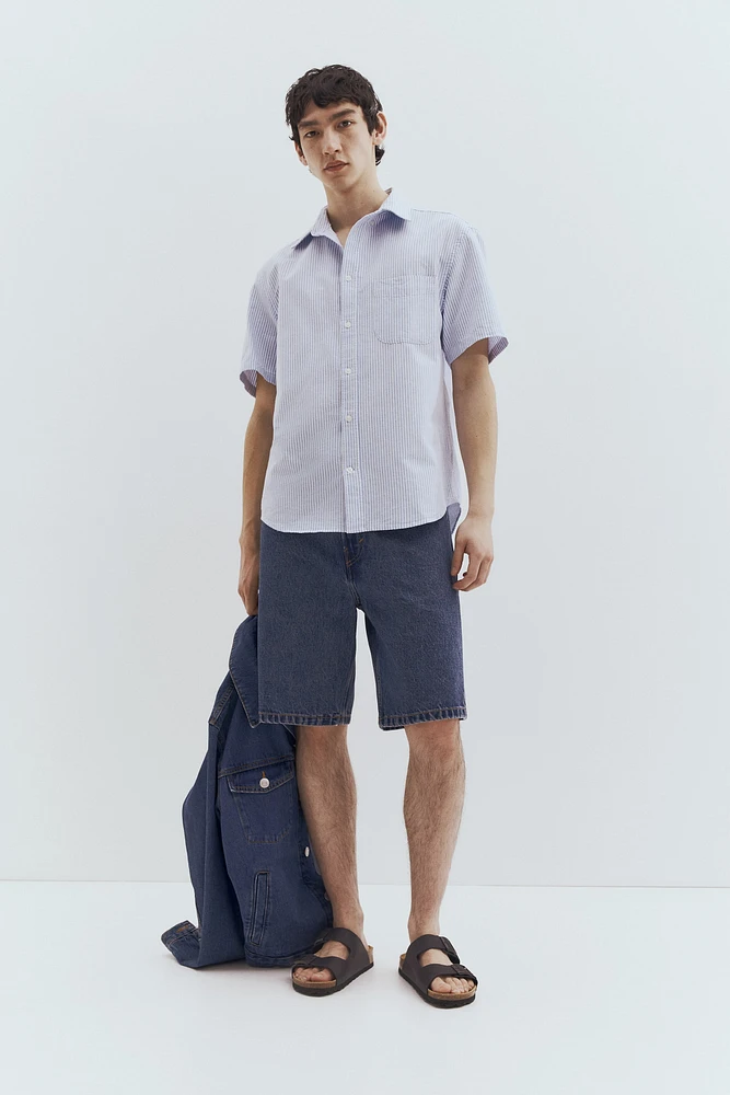 Chemise Oxford classique avec manches courtes