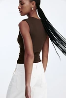 Draped Sleeveless Top