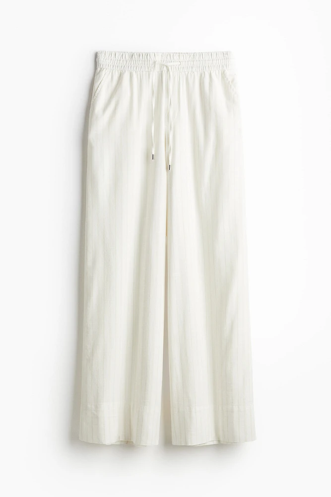 Wide-cut Pull-on Pants