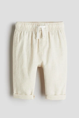 Linen-Blend Joggers