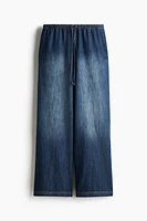 Denim Drawstring Pants