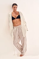 Linen-Blend Robe