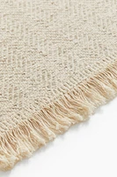 Cotton Rug with Fringe