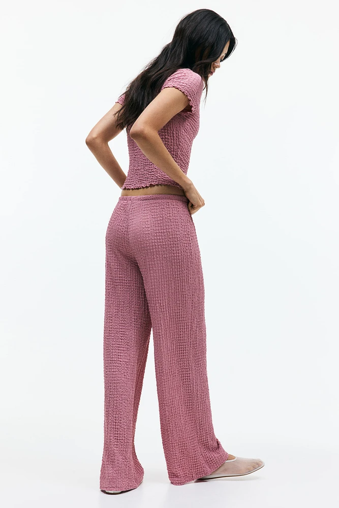 Pantalon froissé avec cordon de serrage