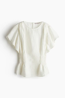Textured-weave Blouse