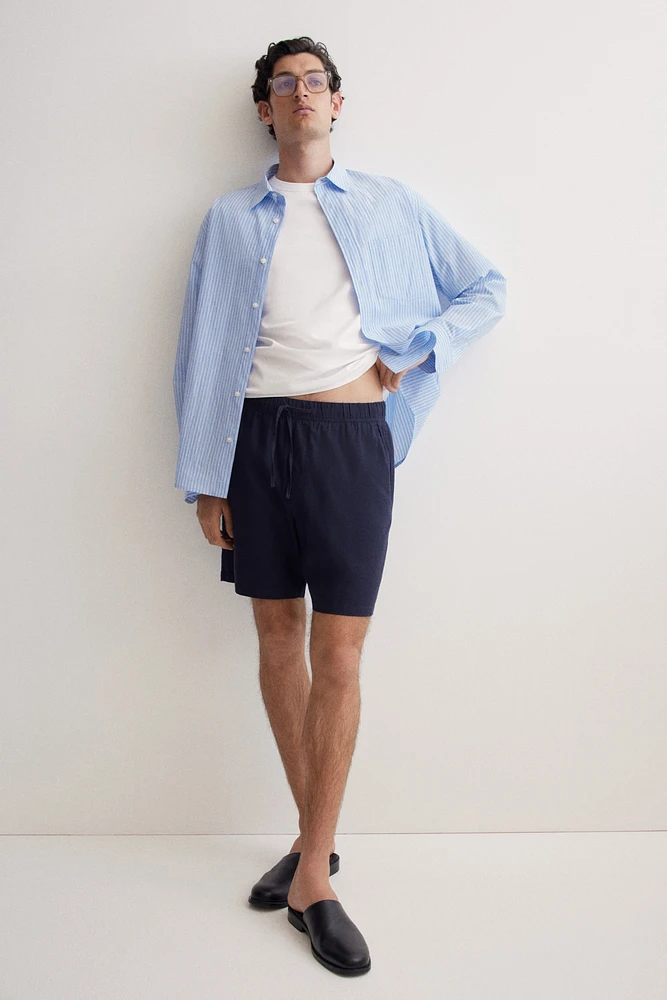 Relaxed-Fit Linen-Blend Shorts