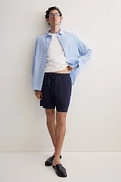 Relaxed-Fit Linen-Blend Shorts